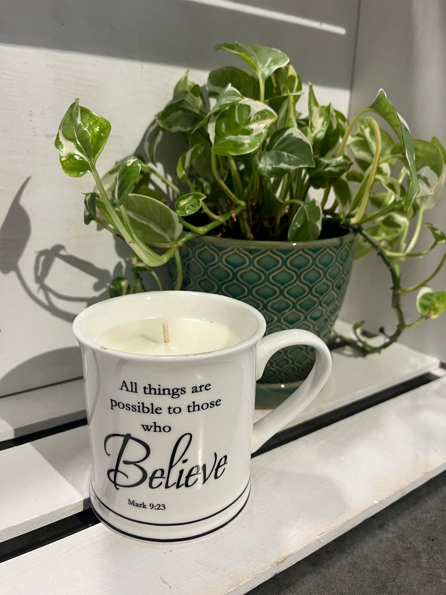 Believe Mug Candle