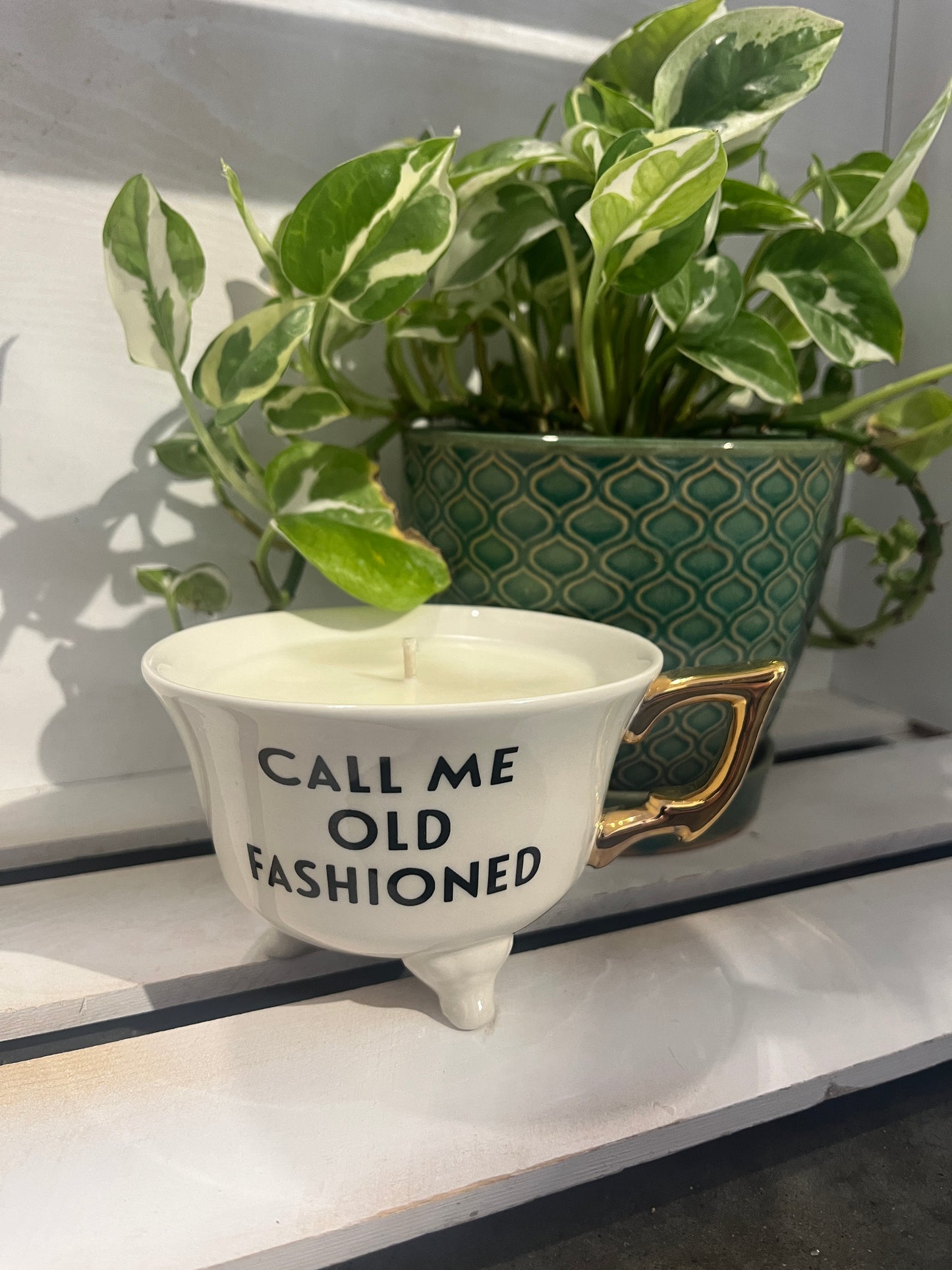 Call me Old Fashioned Candle Teacup